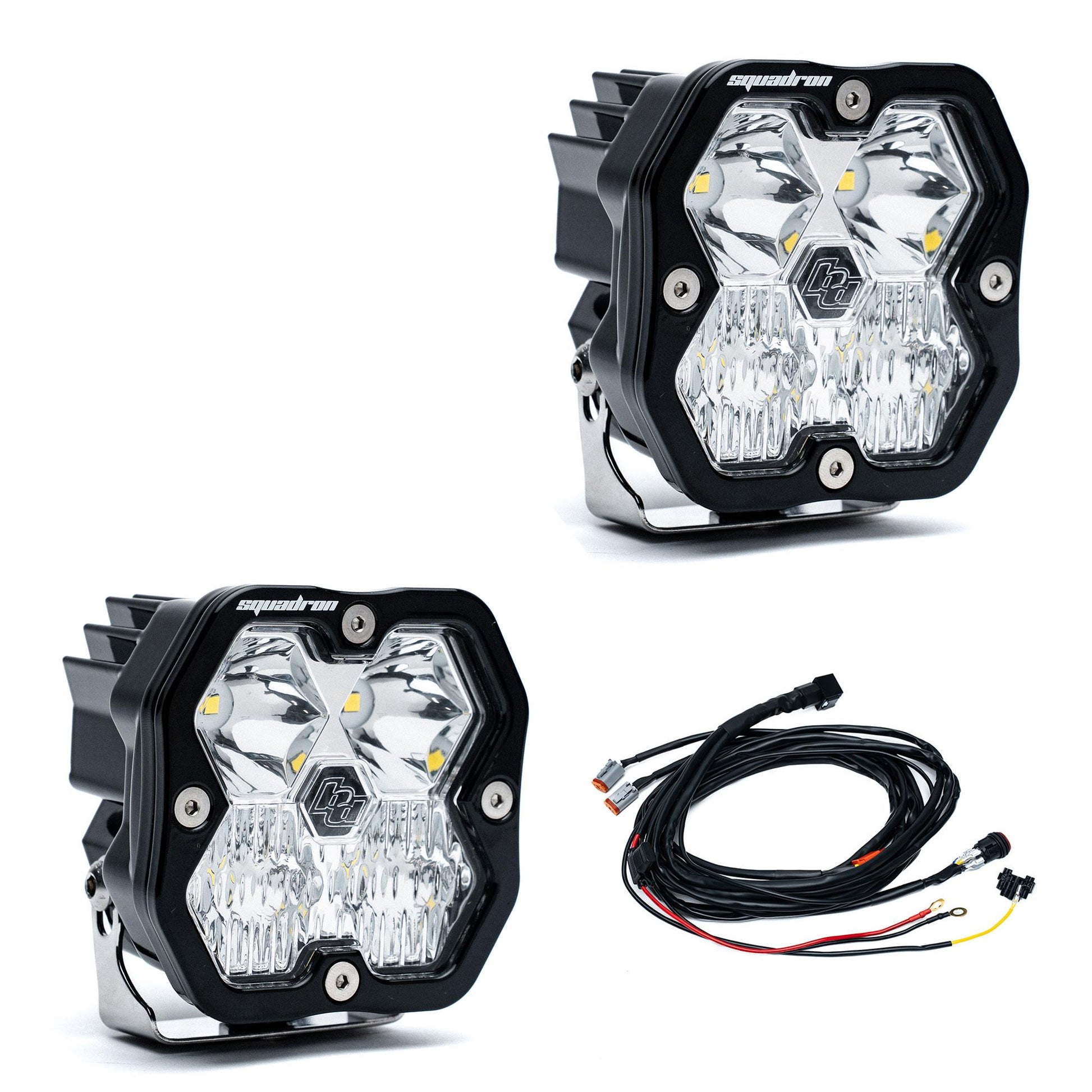 Squadron 2.0 Sport Black LED Auxiliary Light Pod Pair Universal Clear Baja Designs-2