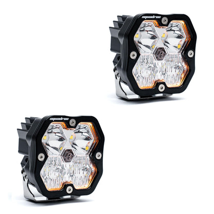 Squadron 2.0 Sport Black LED Auxiliary Light Pod Pair (No Harness) Universal Clear Baja Designs-1