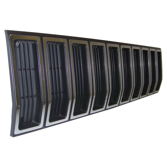 Black & Silver Grille for Select 1984-1987 Jeep XJ Cherokee, MJ Comanche Crown Automotive