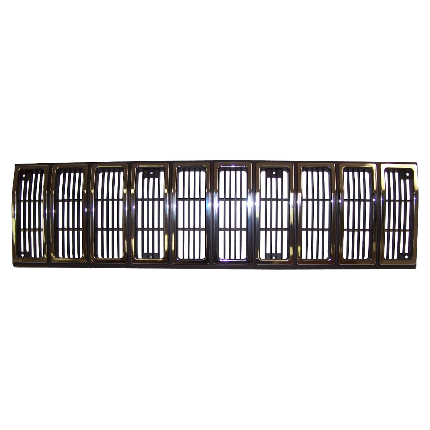 Black & Chrome Grille for Select 1984-1997 Jeep XJ Cherokee, MJ Comanche Crown Automotive