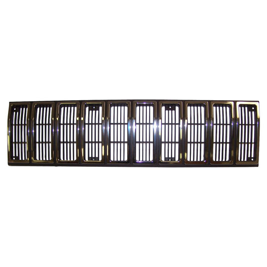 Black & Chrome Grille for Select 1984-1997 Jeep XJ Cherokee, MJ Comanche Crown Automotive
