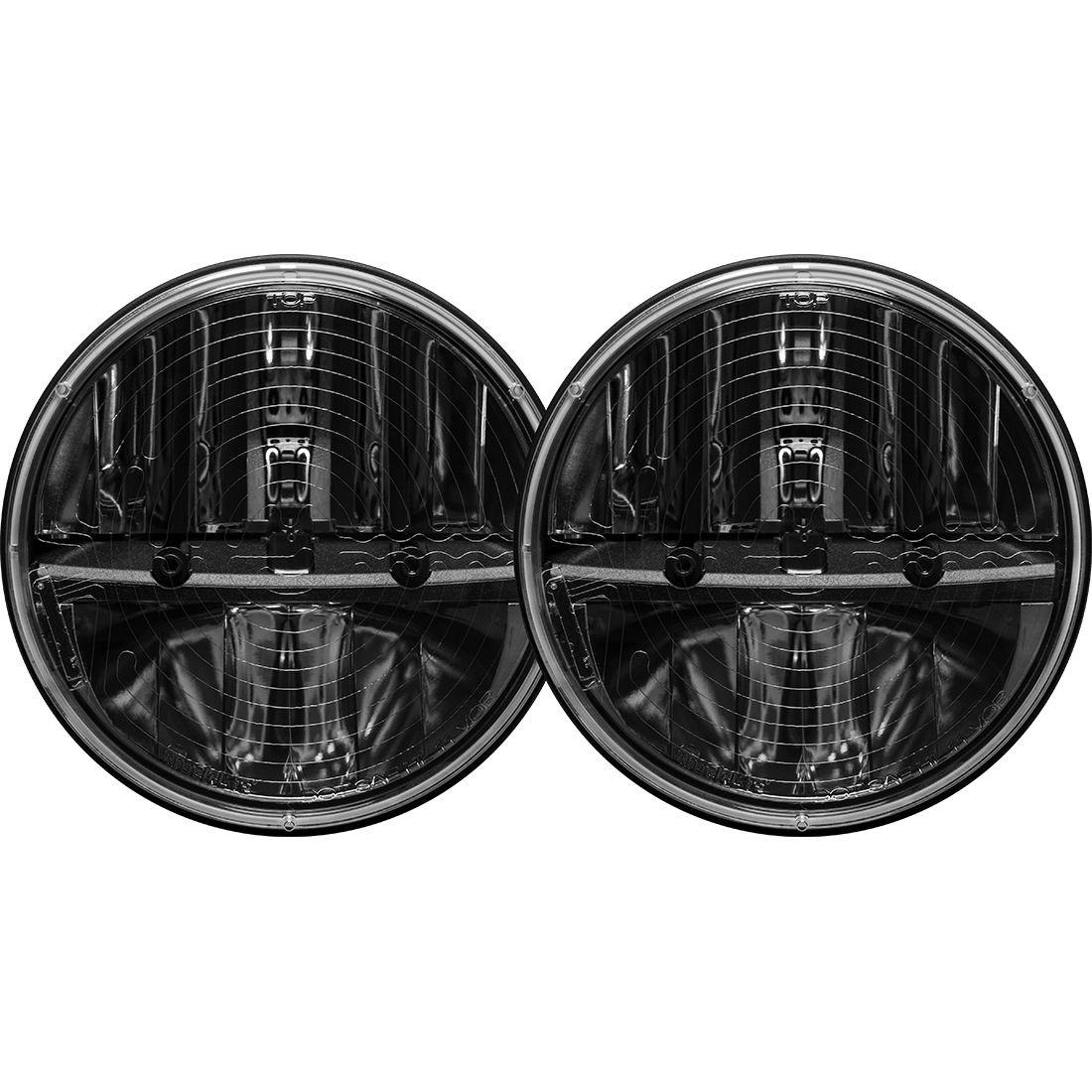 7 Inch Round Heated Headlight With H13 To H4 Adaptor Pair Rigid Industries