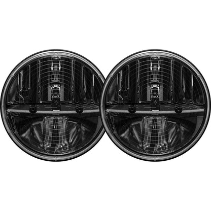 7 Inch Round Heated Headlight With H13 To H4 Adaptor Pair Rigid Industries