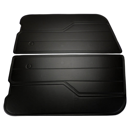 Black Door Panel Set for 1982-1995 CJ-7, CJ-8, & YJ Wrangler w/ Full Steel Doors Crown Automotive