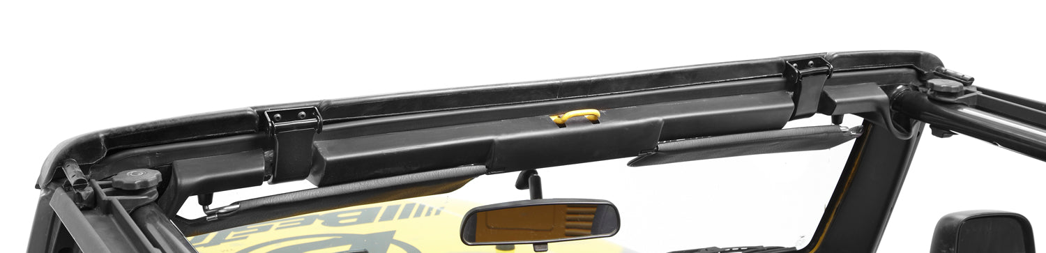 Windshield Channel For Jeep 1997-2006 Wrangler TJ Black Bestop