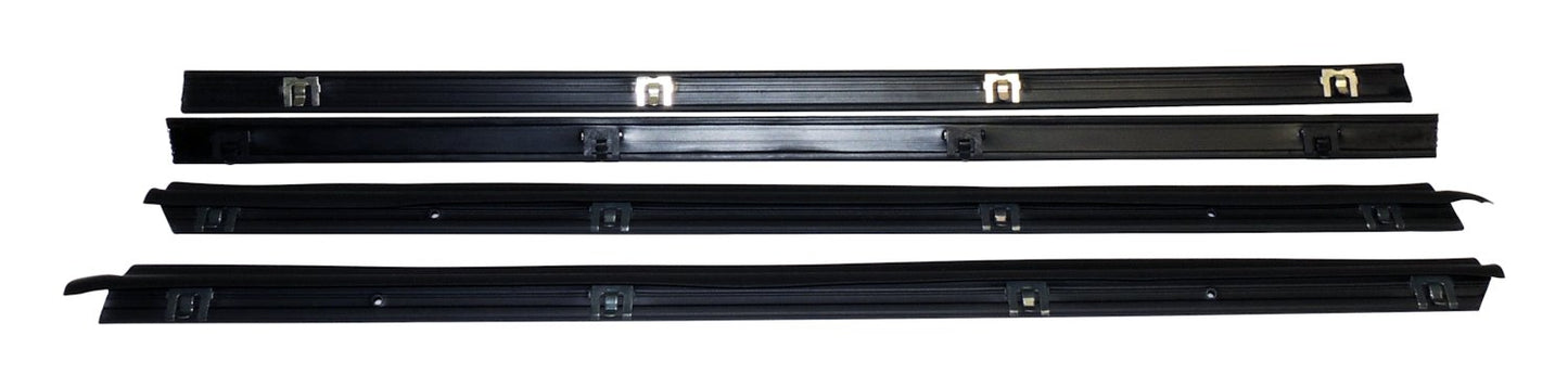 Inner & Outer Door Glass Weatherstrip Kit for 76-95 Jeep YJ Wrangler & CJ-7, 8 Crown Automotive