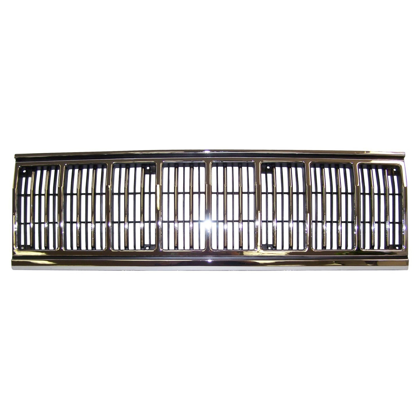 Chrome & Black Grille for 1991-1996 Jeep XJ Cherokee, MJ Comanche Crown Automotive