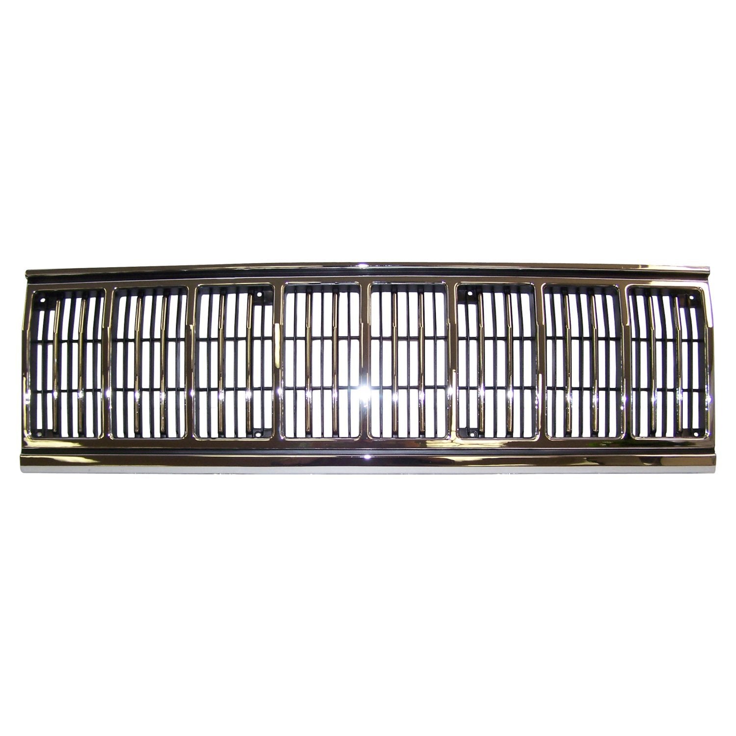 Chrome & Black Grille for 1991-1996 Jeep XJ Cherokee, MJ Comanche Crown Automotive
