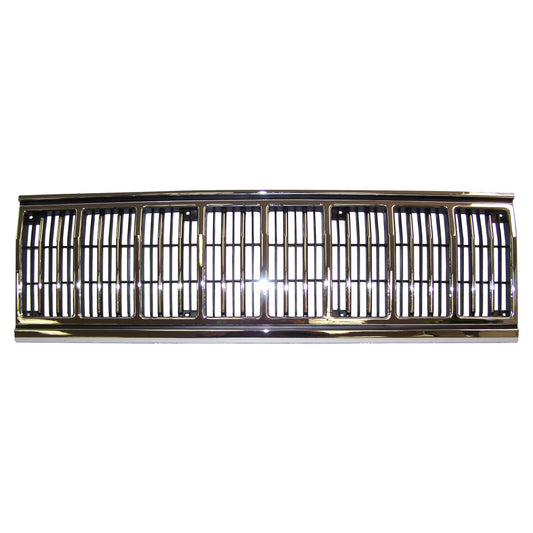 Chrome & Black Grille for 1991-1996 Jeep XJ Cherokee, MJ Comanche Crown Automotive