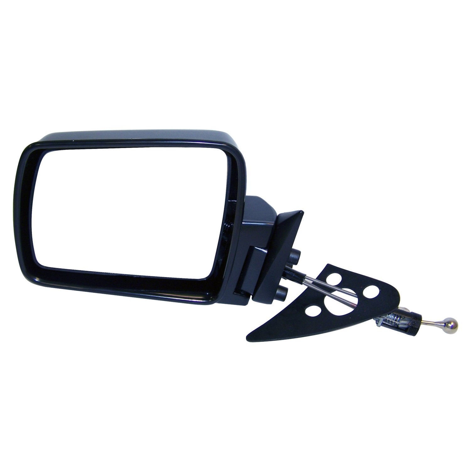 Left Manual Remote Folding Mirror for 1984-1996 XJ Cherokee, MJ Comanche, Black Crown Automotive