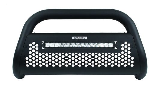 RC2 LR Bull Bar with Mounting Brackets & 20 Inch Light Bar Textured Black 2003-2004 Silverado/Sierra 1500/2500 Go Rhino-1