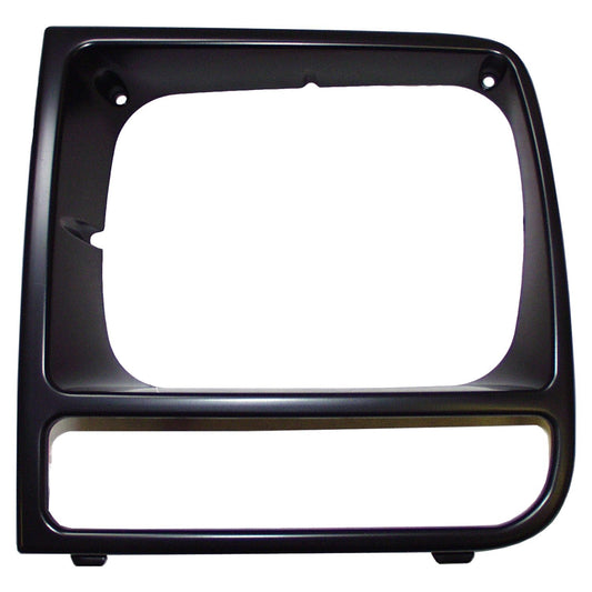 Black Left Headlight Bezel for 1997-2001 Jeep XJ Cherokee Crown Automotive