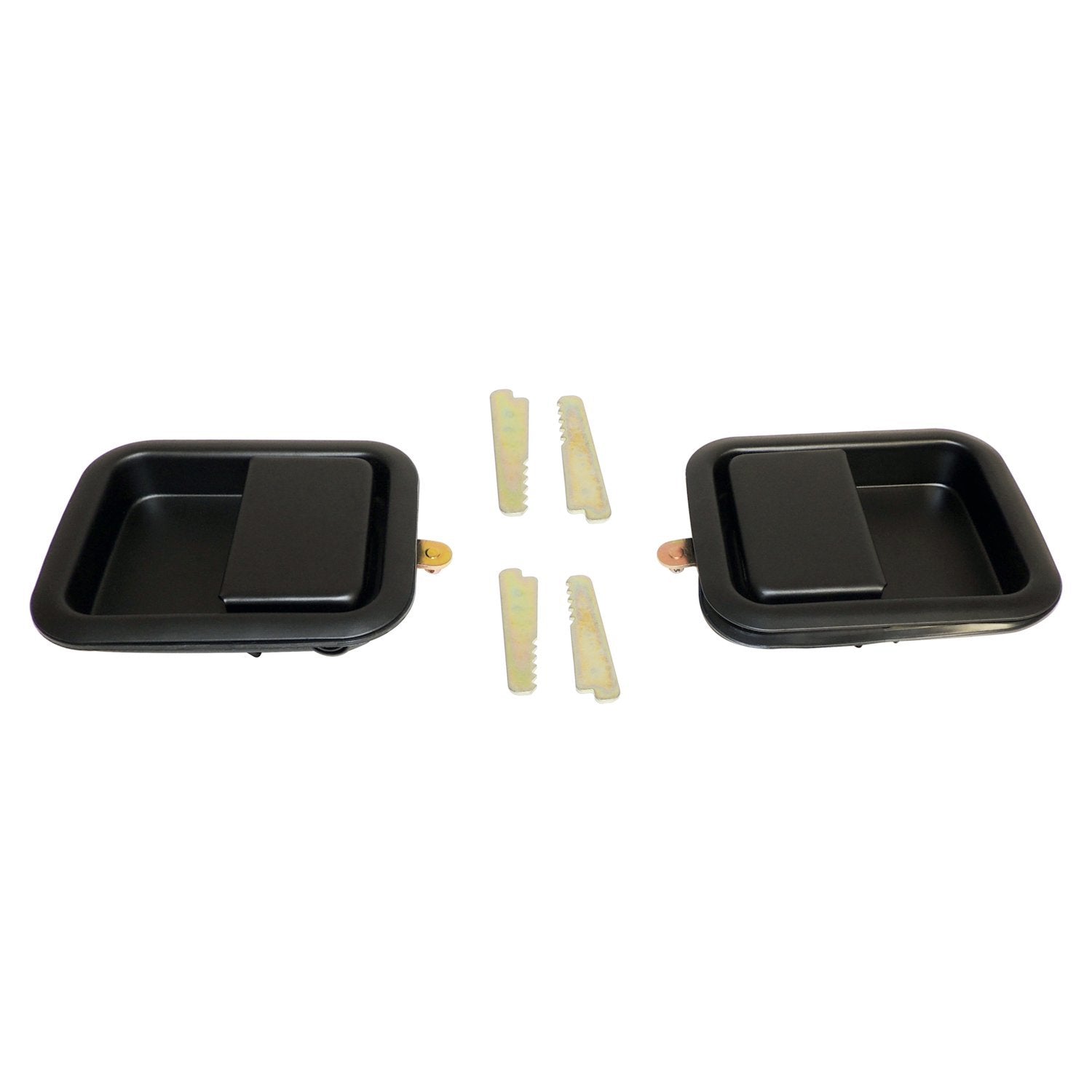 Black Exterior Door Handle Kit for 1981-06 Jeep CJs, YJ, TJ w/ Full Steel Doors Crown Automotive