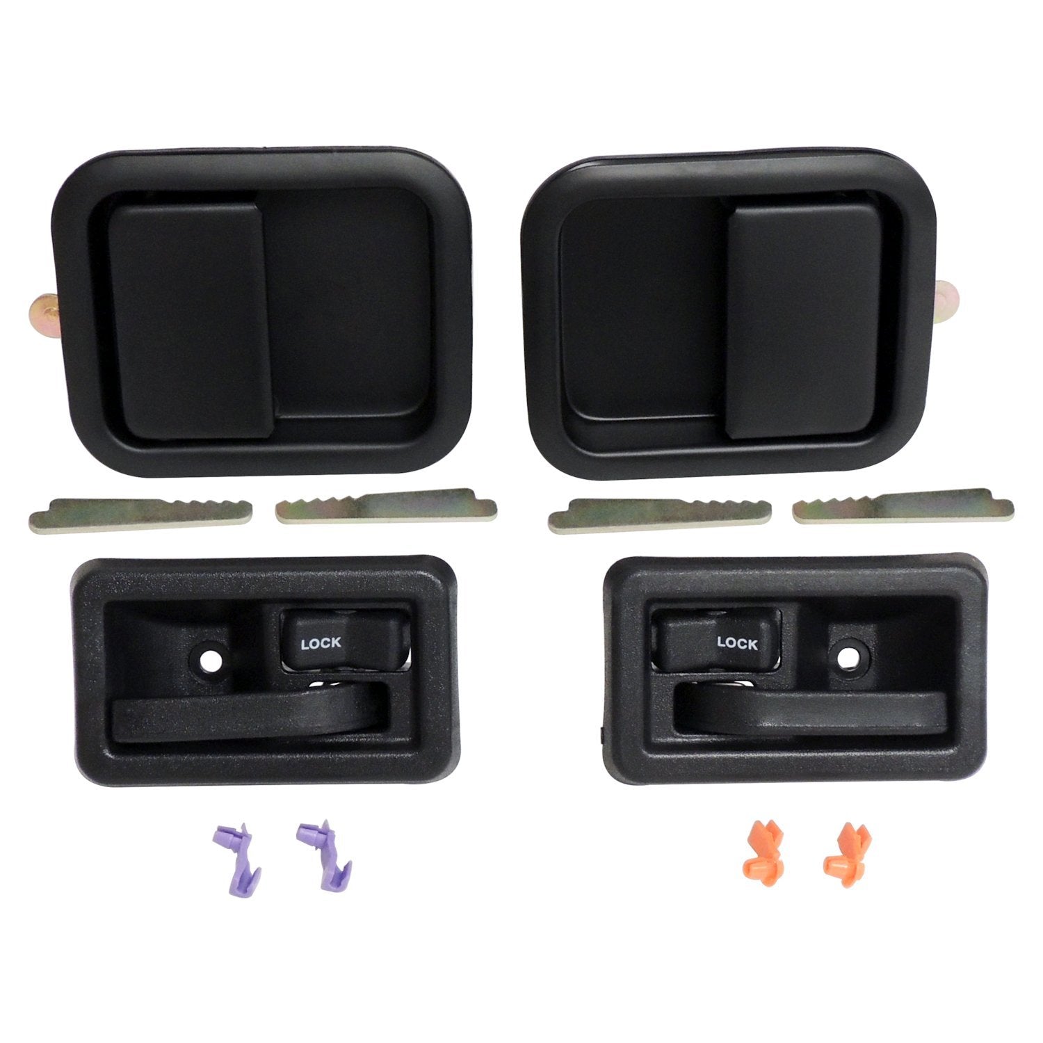 Full Interior and Exterior Door Handle Kit for 82-06 Jeep CJ-7, CJ-8, YJ, TJ Crown Automotive