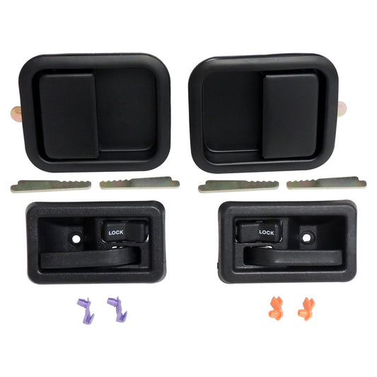 Full Interior and Exterior Door Handle Kit for 82-06 Jeep CJ-7, CJ-8, YJ, TJ Crown Automotive