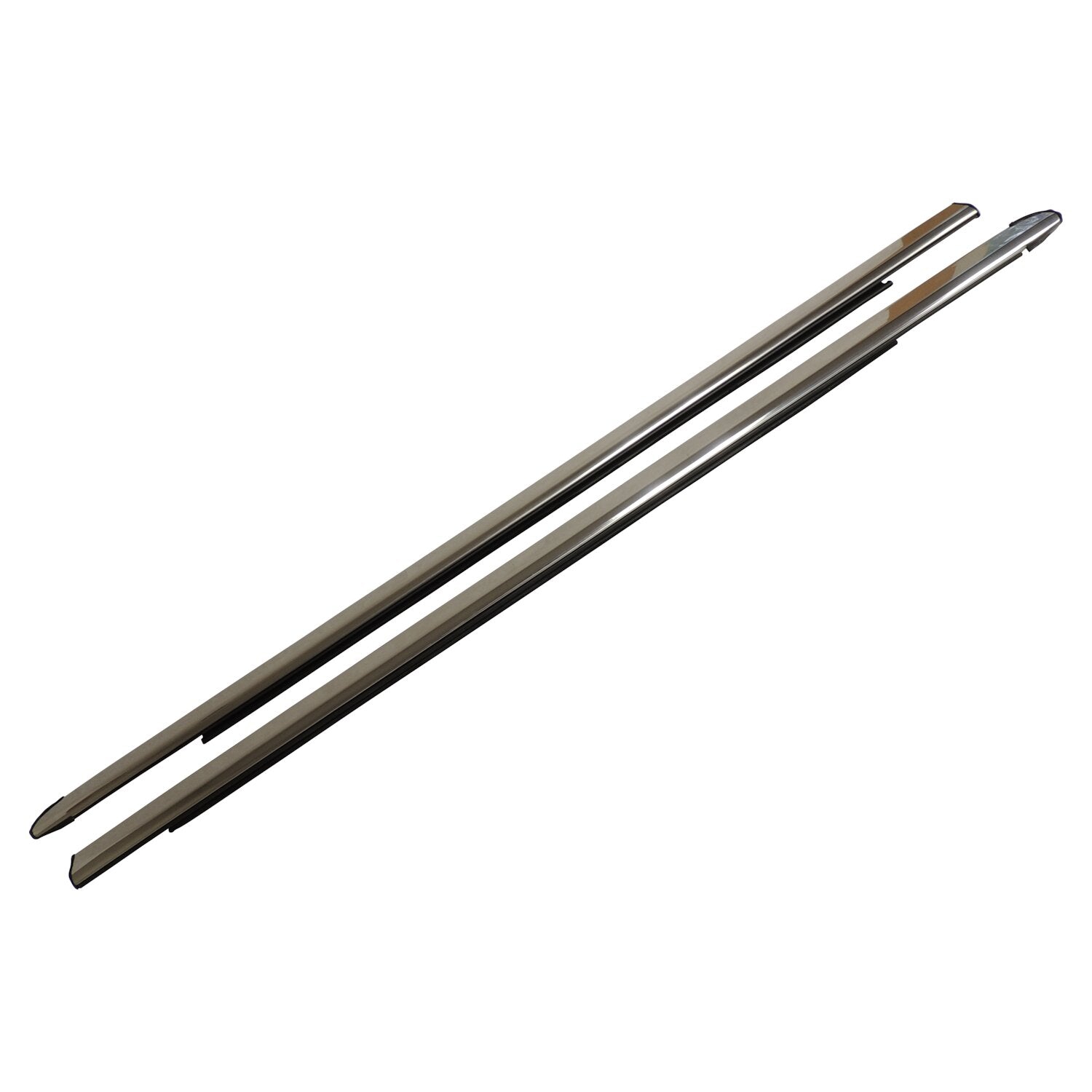 Front Outer Chrome Door Glass Weatherstrip Set for 2005-2007 WK Grand Cherokee Crown Automotive