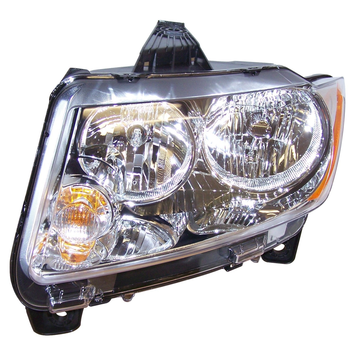 Left Halogen Headlight Assembly for 11-13 Jeep WK Grand Cherokee, Incl. Bulbs Crown Automotive