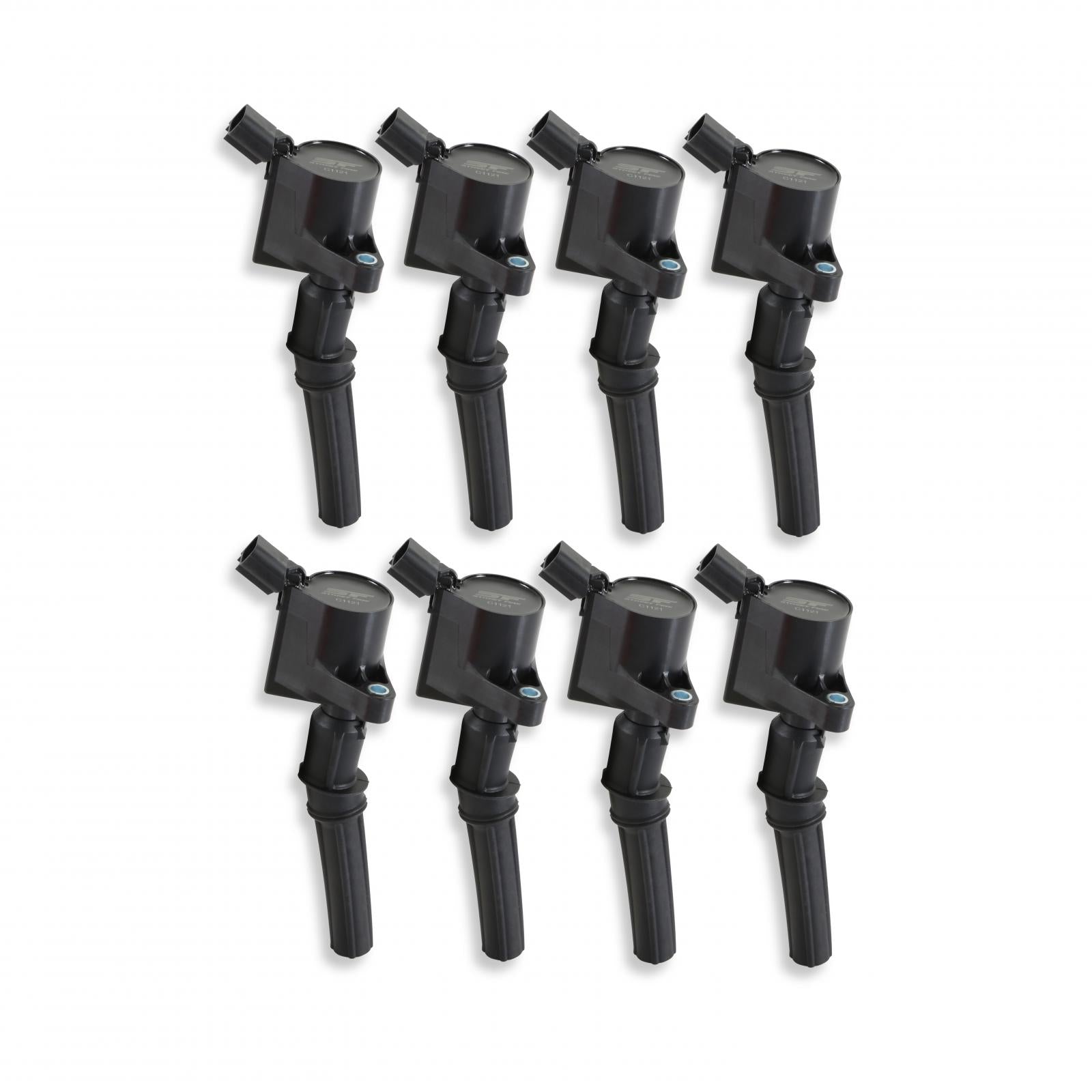 Street Fire Coils 1998-2014 Ford 4.6L/5.4L 2-Valve Engines, Black 8-Pack 8-Pack, Direct Bolt-In To Factory Connectors MSD Ignition