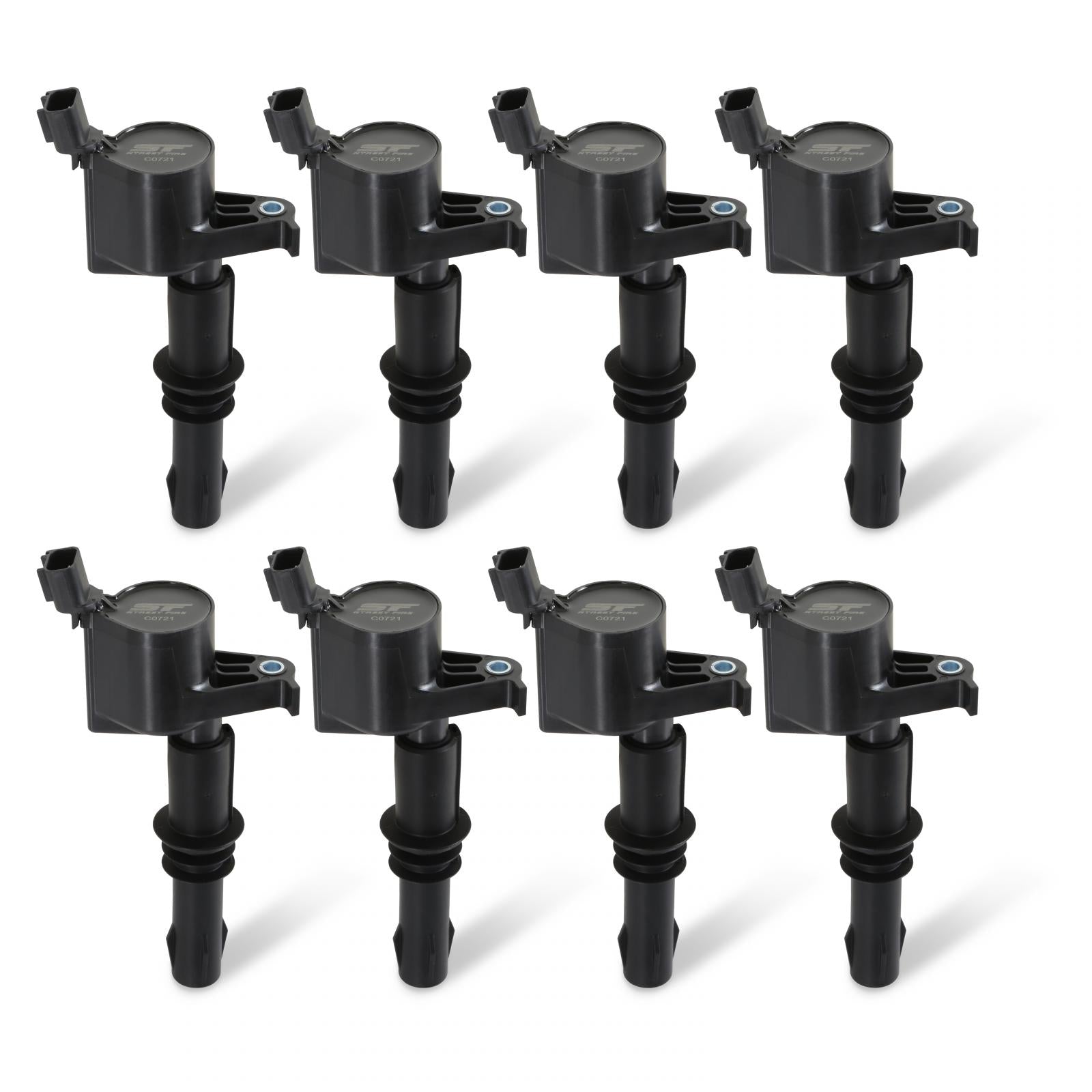 Street Fire Coils 2004-2008 Ford 4.6L/5.4L 3-Valve Engines ,Black 8-Pack 8-Pack, Direct Bolt-In To Factory Connectors MSD Ignition