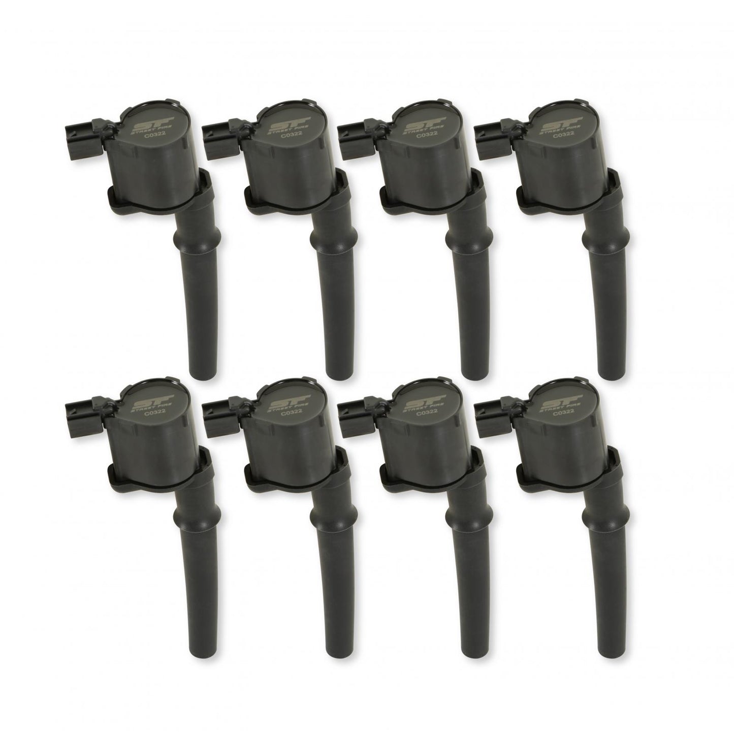 Street Fire Coils 1999-2014 Ford 4.6L/5.4L 4-Valve Engines, Black. 8-Pack 8-Pack, Direct Bolt-In To Factory Connectors MSD Ignition