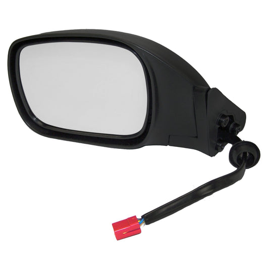 Left Power, Non-Heated, Manual Folding Mirror for 97-01 Jeep XJ Cherokee, Black Crown Automotive