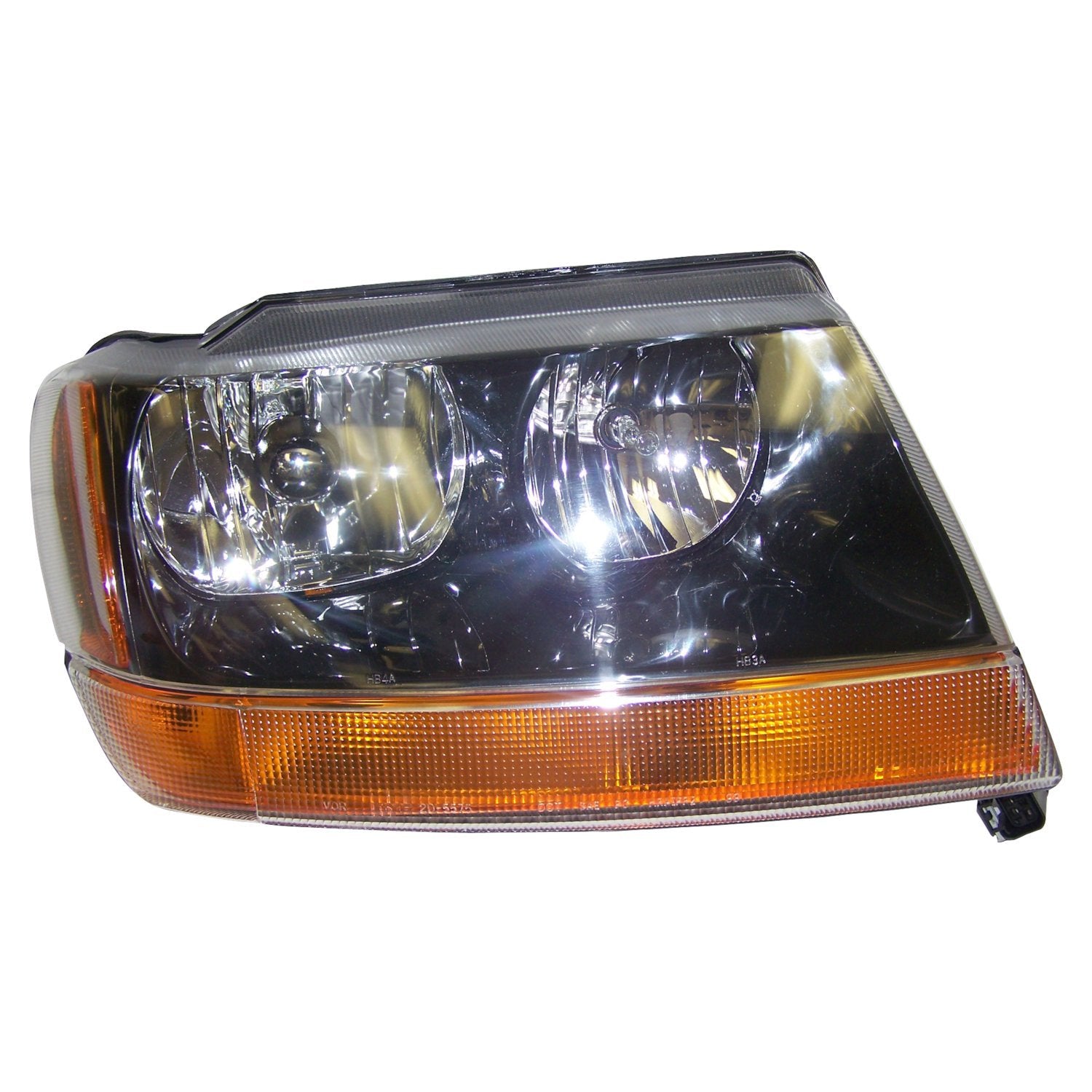Right Headlight w/o Headlamp Leveling Device for 99-02 Jeep WJ Grand Cherokee Crown Automotive