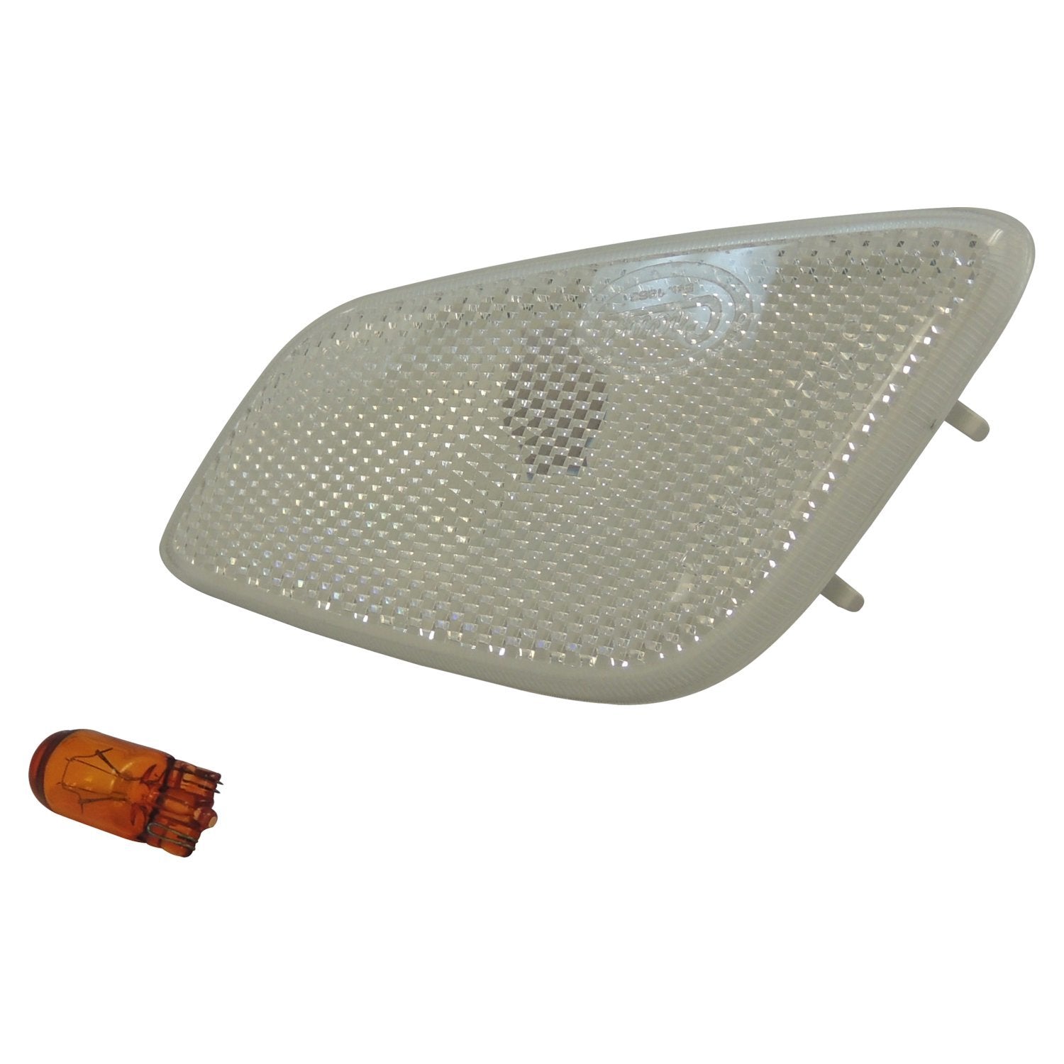 Right Side Marker Lamp, Clear w/ Amber Bulb for 1997-2006 Jeep TJ Wrangler Crown Automotive
