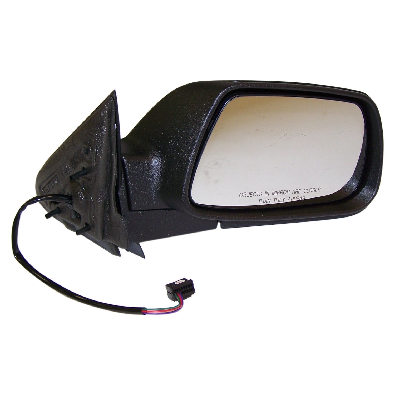 Black ; Right Power, Manual Folding Mirror for 2005-2008 WK Jeep Grand Cherokee Crown Automotive