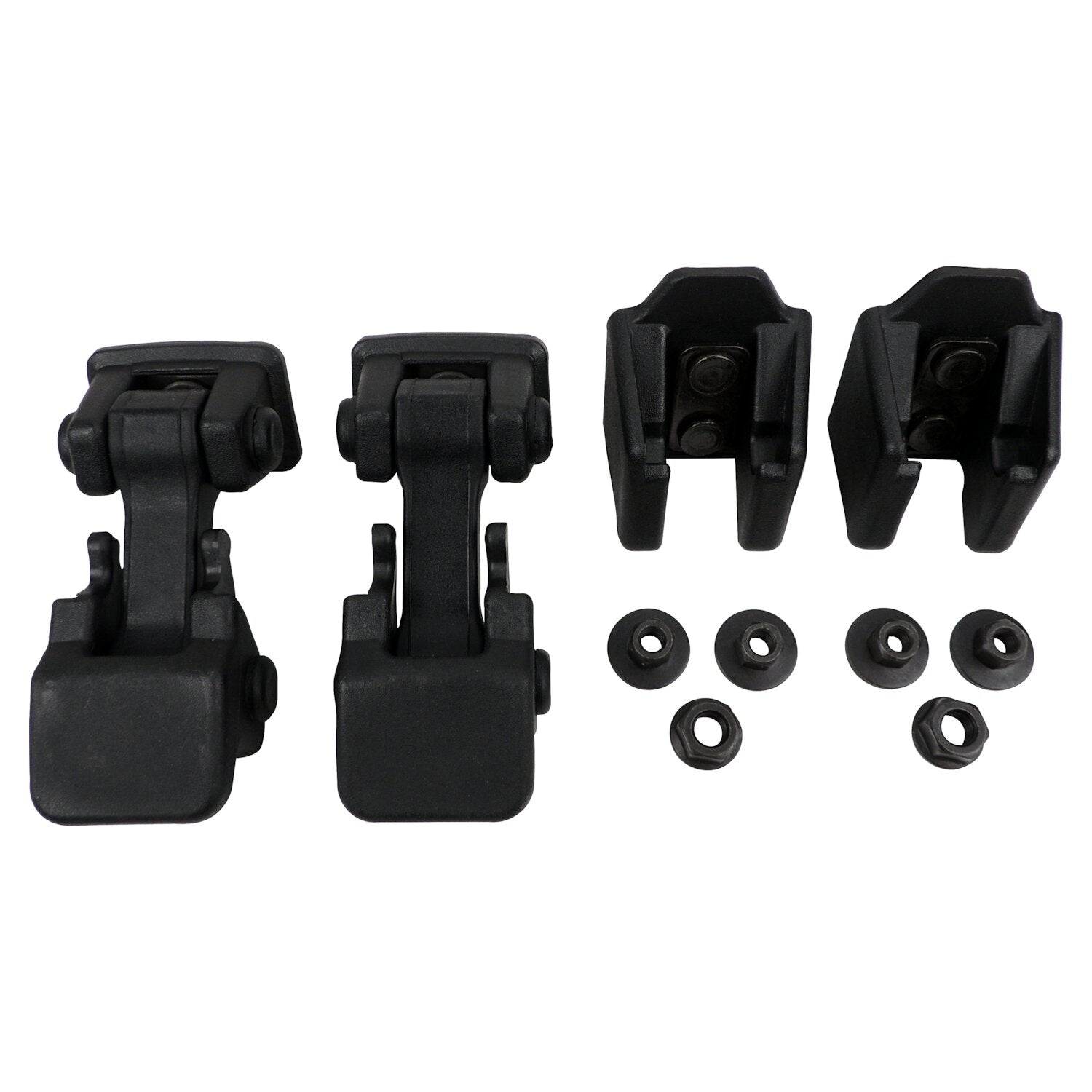 Black Hood Catch Kit for 97-06 Jeep TJ Wrangler, L & R (2 Catches & 2 Brackets) Crown Automotive