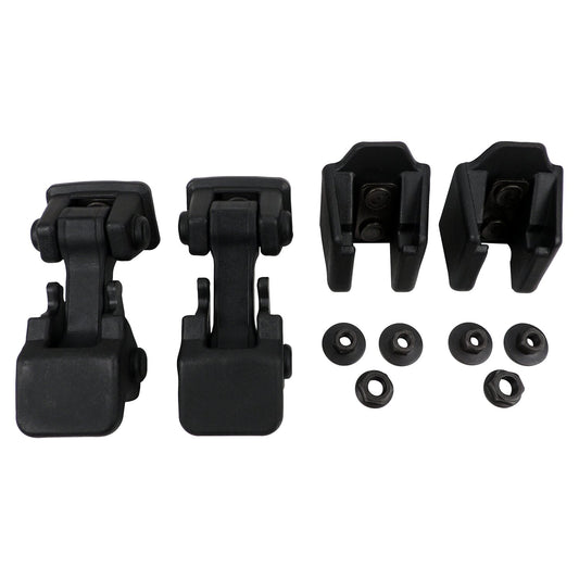 Black Hood Catch Kit for 97-06 Jeep TJ Wrangler, L & R (2 Catches & 2 Brackets) Crown Automotive