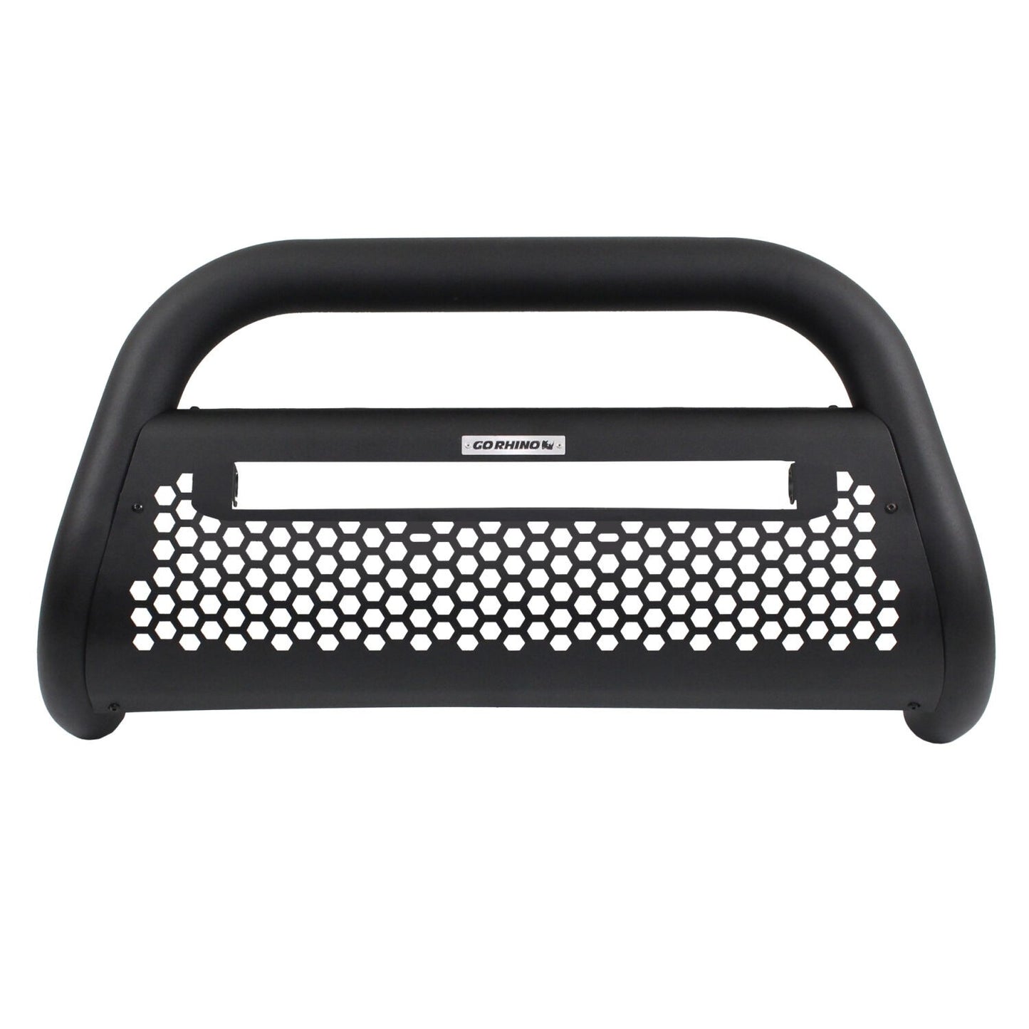 RC2 Bull Bar with Mounting Brackets and 20 Inch Single Row Hole Kit Textured Black 2014-2015 Sierra 1500 Go Rhino
