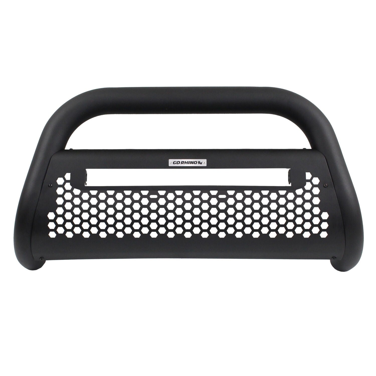RC2 Bull Bar with Mounting Brackets and 20 Inch Single Row Hole Kit Textured Black 2014-2015 Sierra 1500 Go Rhino
