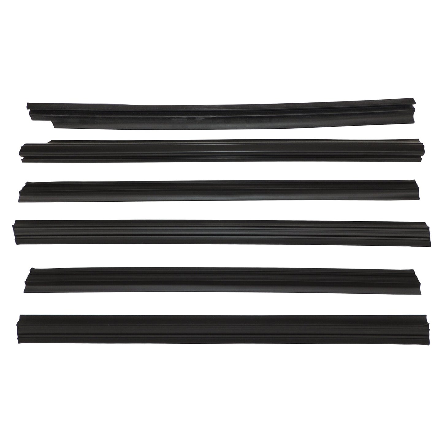 Front & Rear Door Glass Weatherstrip Kit for 84-96 Jeep XJ Cherokee w/ 4 Doors Crown Automotive
