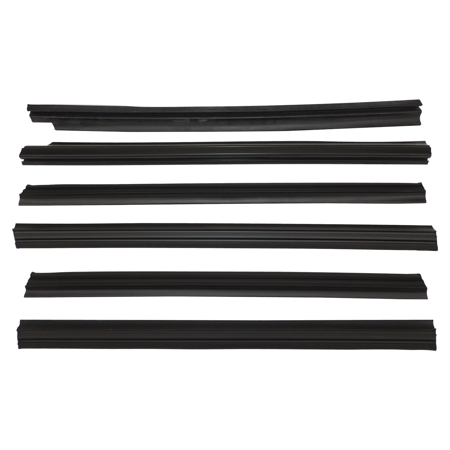 Front & Rear Door Glass Weatherstrip Kit for 84-96 Jeep XJ Cherokee w/ 4 Doors Crown Automotive