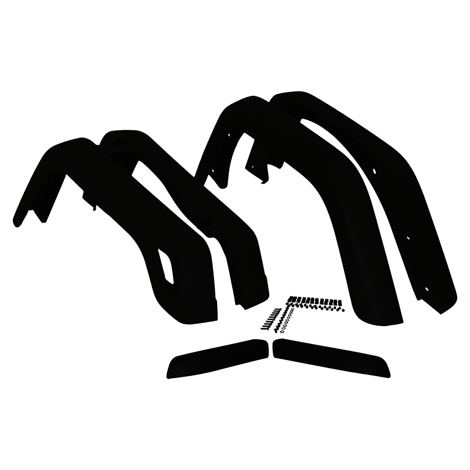 6-Piece 97-06 Jeep TJ Wrangler Fender Flare Kit, Black Textured, 3-3/4 Inch Width Crown Automotive