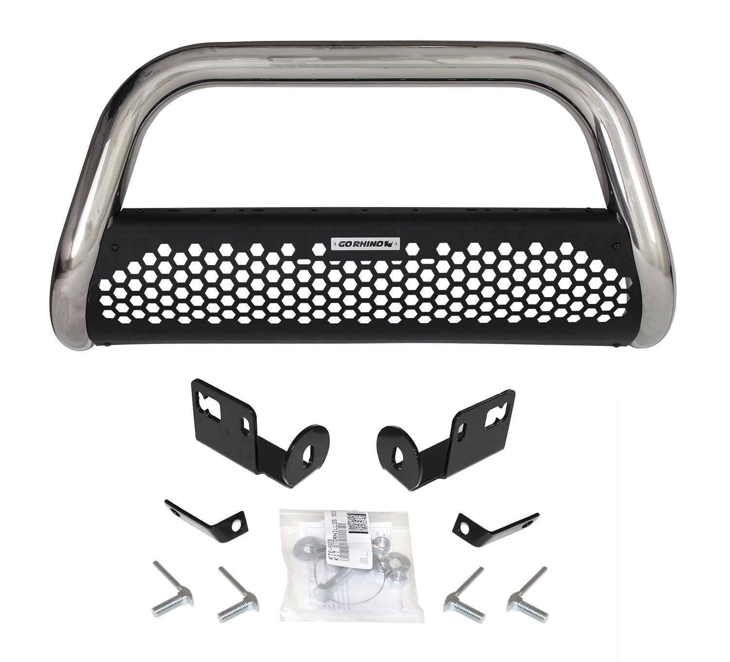 RC2 Bull Bar with Mounting Brackets Polished Stainless Steel 2016-2023 Toyota Tacoma Go Rhino-1