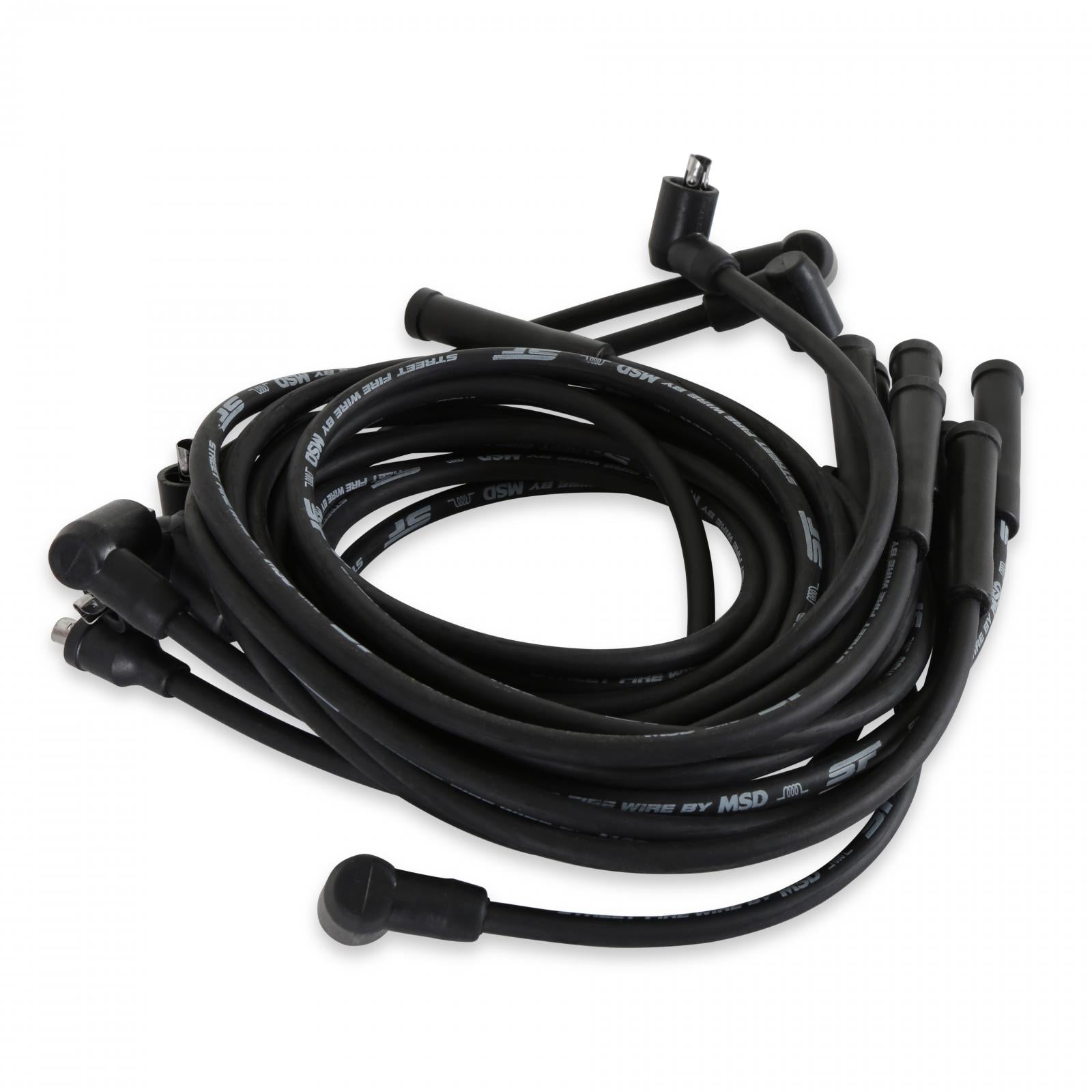 Street-Fire Wire Set Chrys. 383-440 Socket The Terminals Are Covered In Black Boots That Protect The Conductor From Engine Heat To Ensure Spark Delivery MSD Ignition-1
