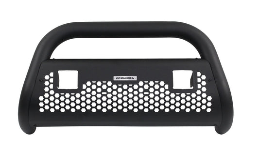 RC2 LR Bull Bar with Two 3 Inch Light Openings Frame Only Textured Black 1999-2022 Ford F-250/F-350 2002-2018 Dodge Ram 1500/2500/3500 Go Rhino