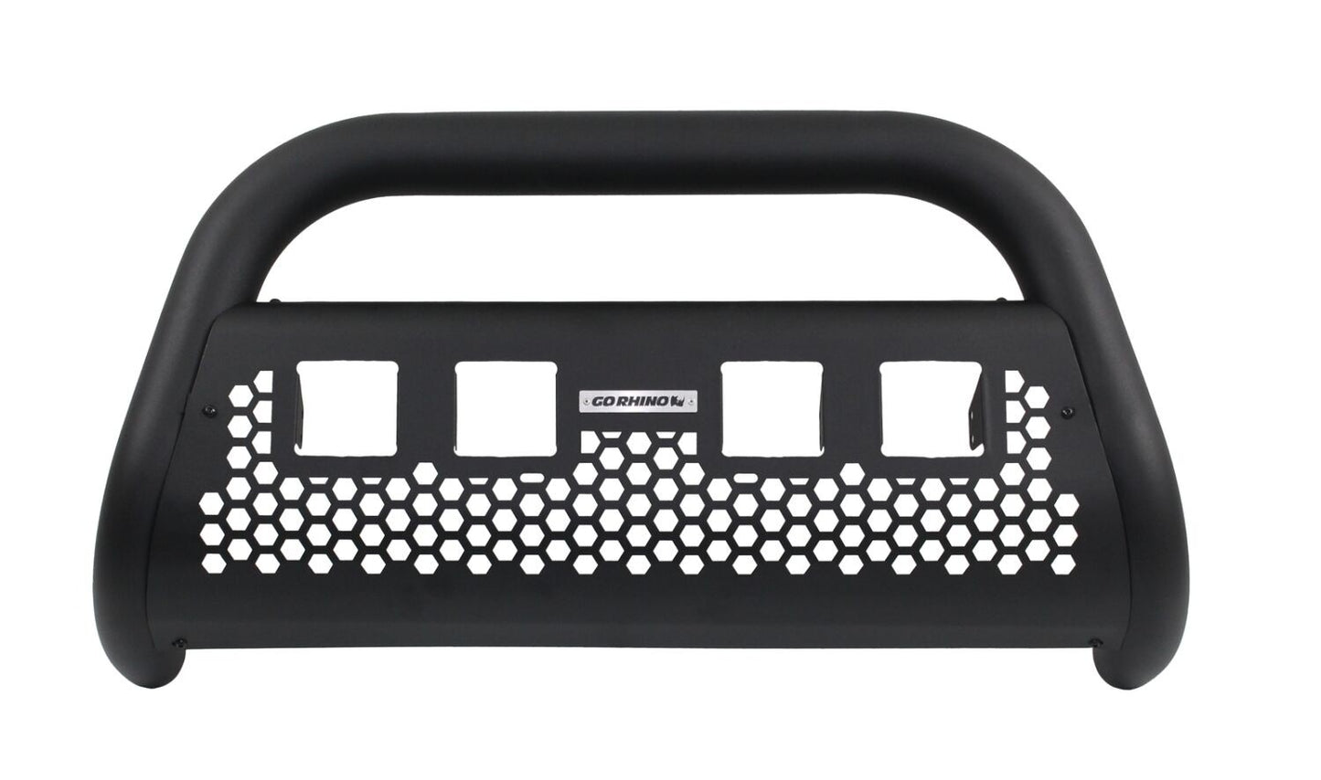 RC2 LR Bull Bar with Four 3 Inch Cube Lights Openings Frame Only Textured Black 1997-2025 Ford F-150 2004-2006 Silverado/Sierra 1500 2005-2023 Toyota Tacoma Go Rhino
