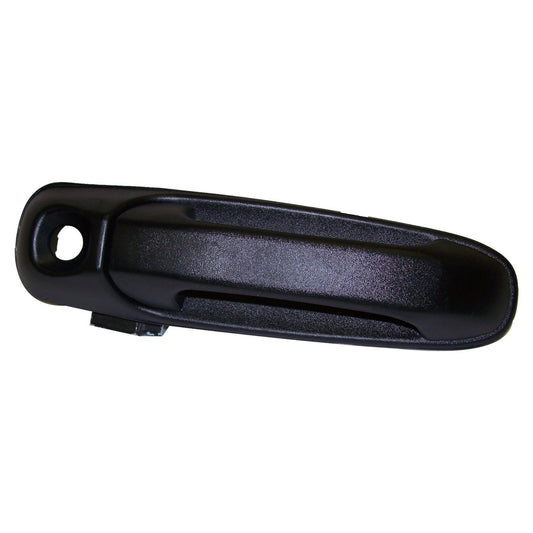 Left Front Door Handle w/ Key Hole for 02-07 Jeep KJ Liberty, Black Textured Crown Automotive