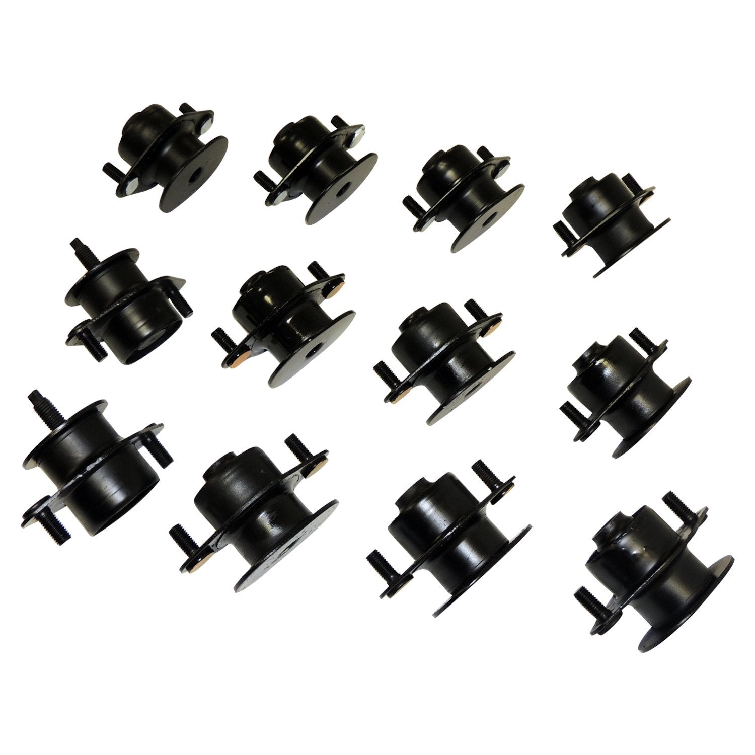 Body Mount Kit for 07/18 Jeep JK Wrangler 4 Door w/ 4WD, Includes 12 Body Mounts Crown Automotive