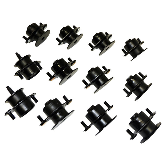 Body Mount Kit for 07/18 Jeep JK Wrangler 4 Door w/ 4WD, Includes 12 Body Mounts Crown Automotive