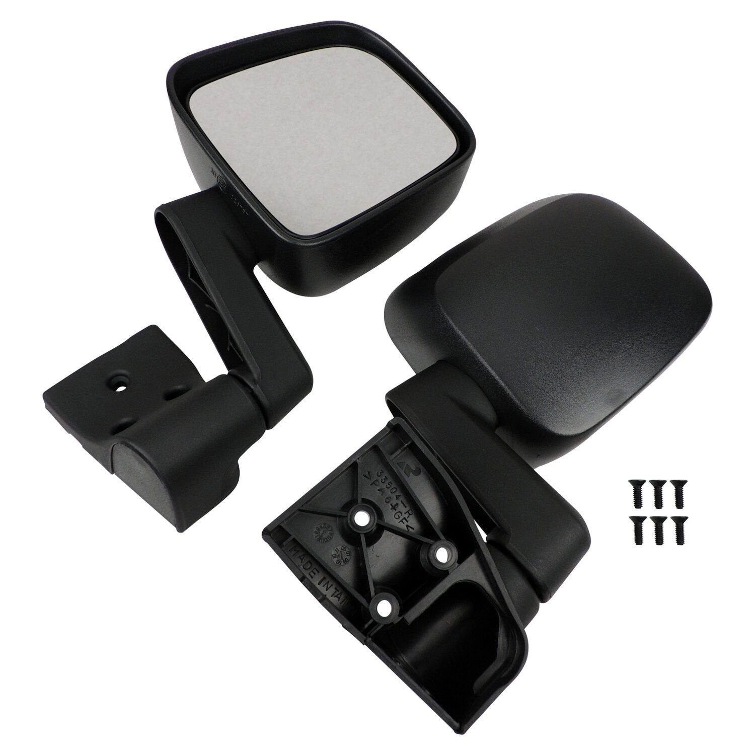 Manual, Manual Folding Mirror Set for 1987-2006 Jeep YJ, TJ Wranglers Crown Automotive
