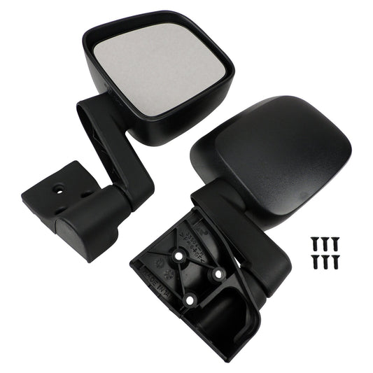 Manual, Manual Folding Mirror Set for 1987-2006 Jeep YJ, TJ Wranglers Crown Automotive