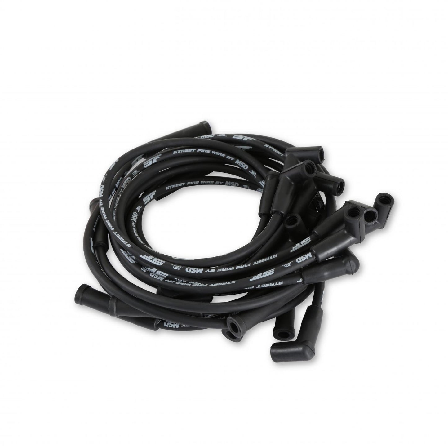 Street-Fire Wire Set Ford 302, 351W, Hei The Terminals Are Covered In Black Boots That Protect The Conductor From Engine Heat To Ensure Spark Delivery MSD Ignition