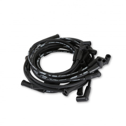 Street-Fire Wire Set Ford 302, 351W, Hei The Terminals Are Covered In Black Boots That Protect The Conductor From Engine Heat To Ensure Spark Delivery MSD Ignition
