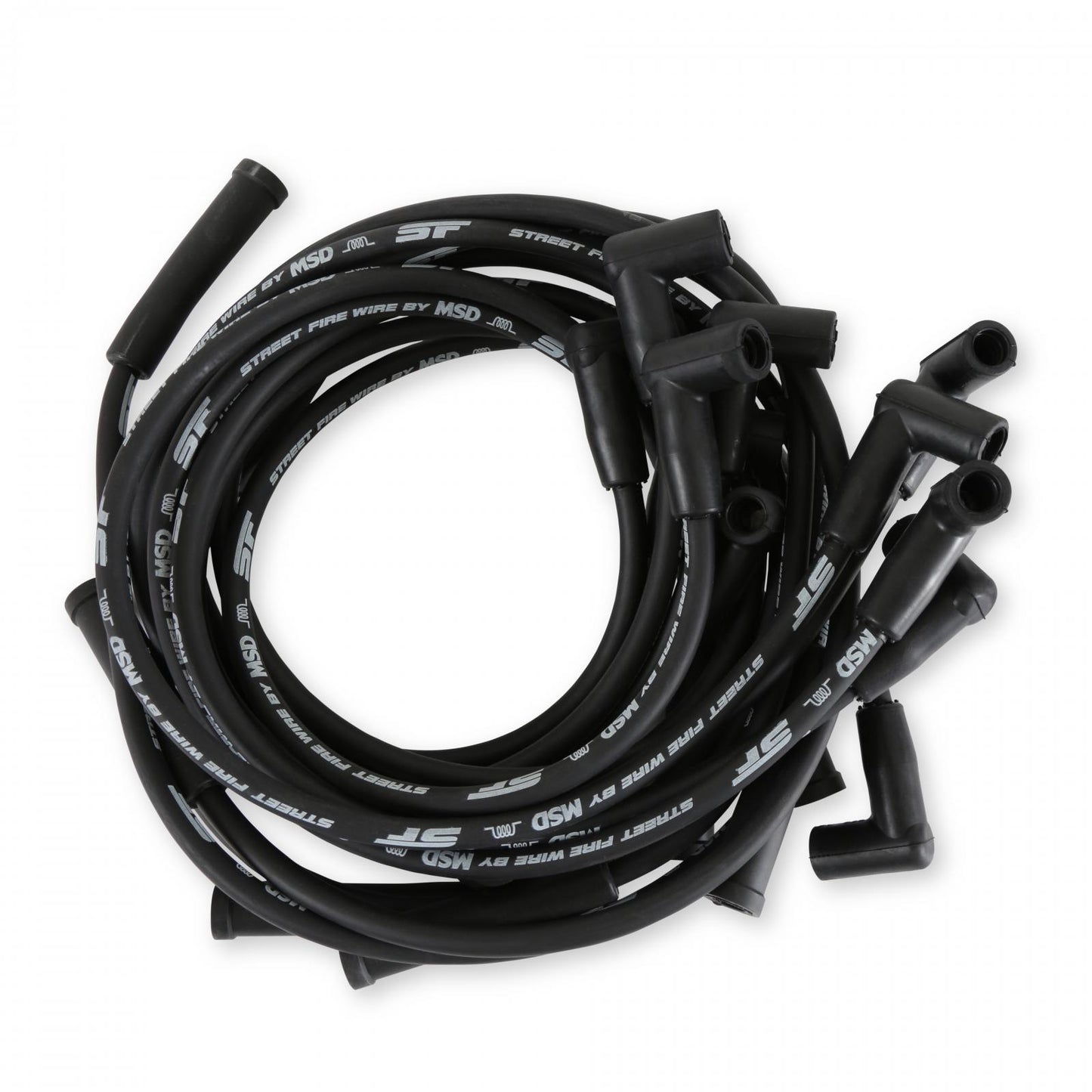 Street-Fire Wire Set Ford 302, 351W, Hei The Terminals Are Covered In Black Boots That Protect The Conductor From Engine Heat To Ensure Spark Delivery MSD Ignition-1