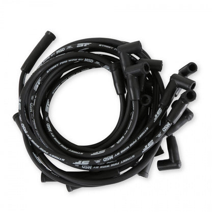 Street-Fire Wire Set Ford 302, 351W, Hei The Terminals Are Covered In Black Boots That Protect The Conductor From Engine Heat To Ensure Spark Delivery MSD Ignition-1
