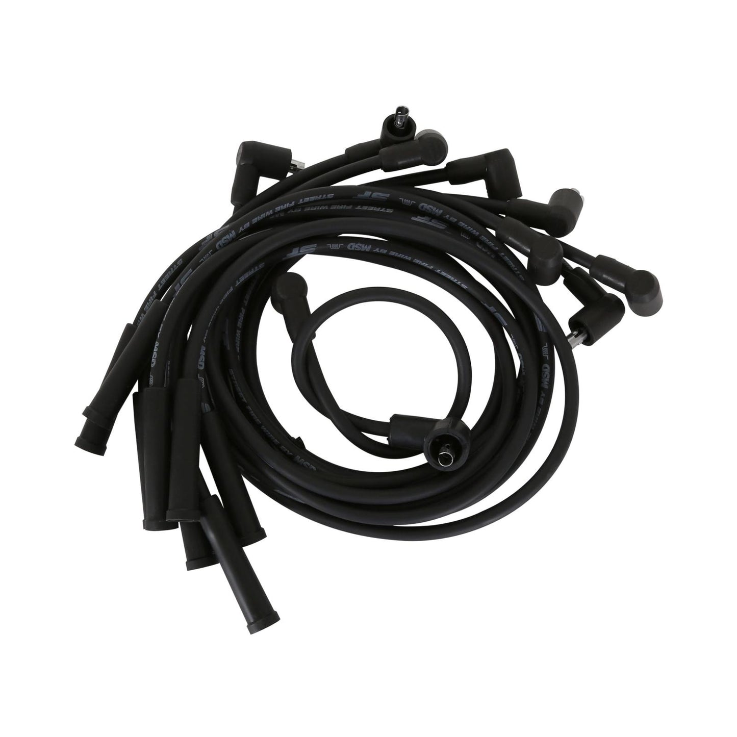 Street-Fire Wire Set Ford 351C-460, Socket The Terminals Are Covered In Black Boots That Protect The Conductor From Engine Heat To Ensure Spark Delivery MSD Ignition
