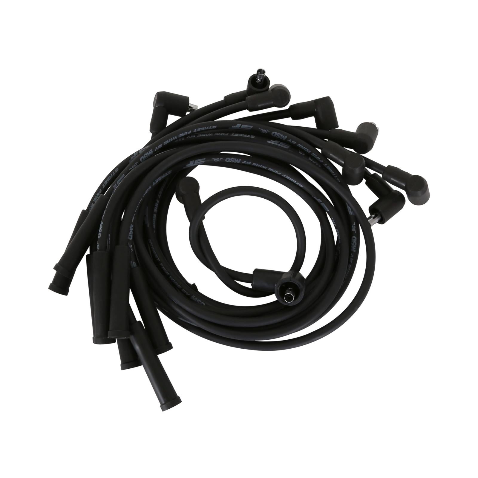 Street-Fire Wire Set Ford 351C-460, Socket The Terminals Are Covered In Black Boots That Protect The Conductor From Engine Heat To Ensure Spark Delivery MSD Ignition